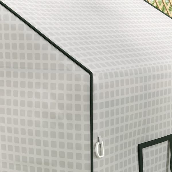 Rootz Greenhouse Film Cover - UV -beskyttet udskiftning Tarp - Tårebestandig plast - 140x73x190cm hvid