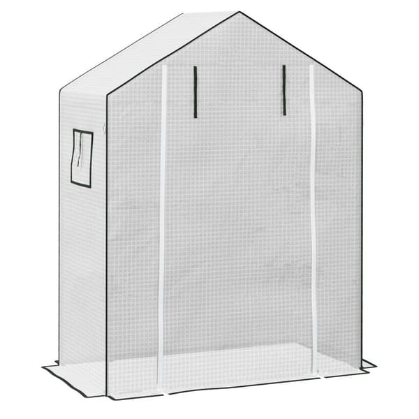 Rootz Greenhouse Film Cover - UV -beskyttet udskiftning Tarp - Tårebestandig plast - 140x73x190cm hvid