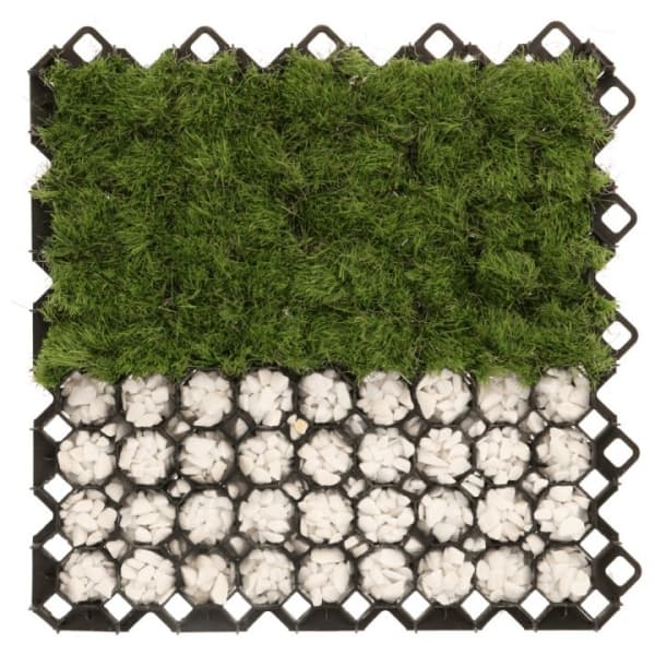 Set med 4 produkter. Plastutlegger MULTI GRID sort, høyde 40mm / 600x600mm