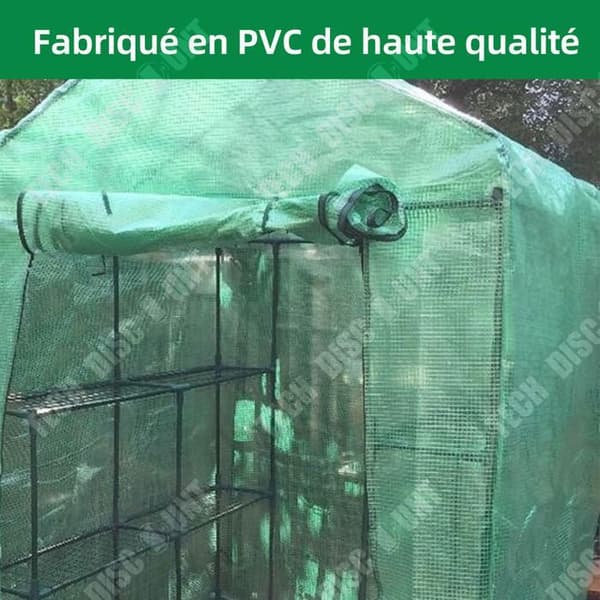 TD® trädgårdsväxthus 143 x 143 x195cm Plastspaljé 3 lager PE vattentät presenning ingen järnram endast presenning