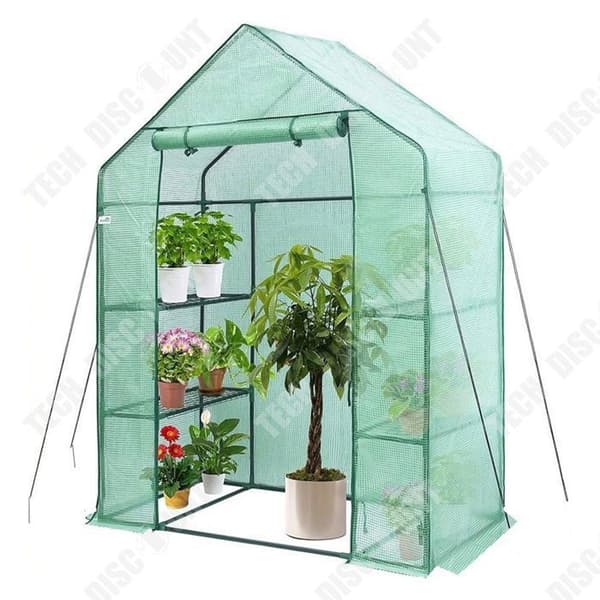 TD® trädgårdsväxthus 143 x 143 x195cm Plastspaljé 3 lager PE vattentät presenning ingen järnram endast presenning