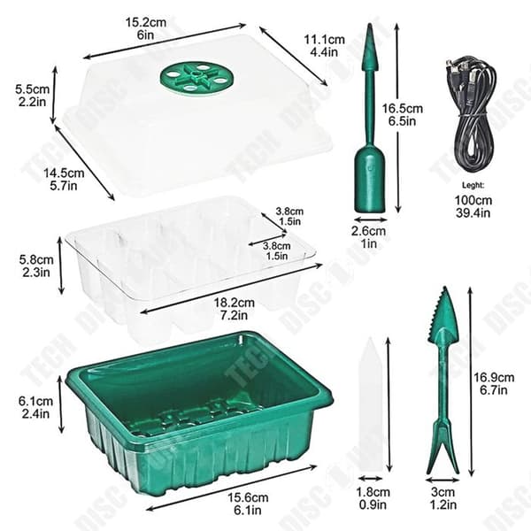 TD Greenhouse Nursery Kit 5 st Växthus Nursery Kit med verktyg Mini Greenhouse Groningslåda fröinkubator
