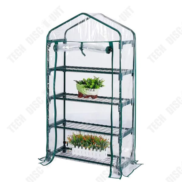 TD Trädgårdsväxthus 69x49x158cm Fyra lager med hyllor Trädgårdstält för växthus Växthustält Växthustält för blomsterrum