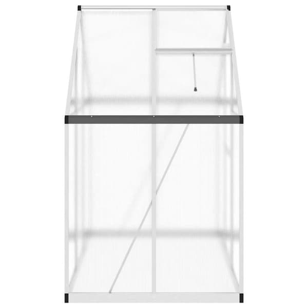 Växthus med ram silver 169x114x195 cm aluminium