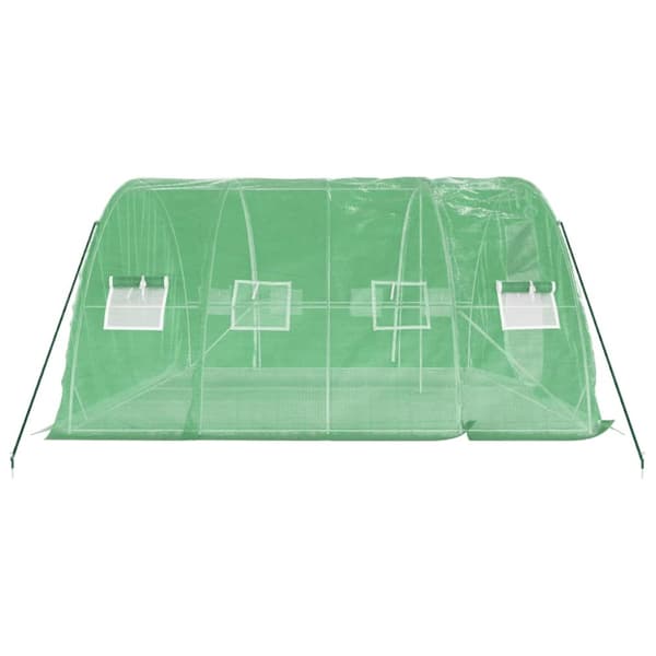 Växthus med stålram grön 20 m² 5x4x2,3 m
