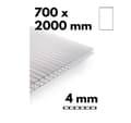 Pikkukuva 2 / 3: Pala kasvihuoneen moniseinälevyä / kirkasta polykarbonaattia 700x2000mm - 4mm, 6kpl.