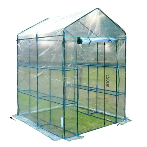 Drivhusdække, Transparent PVC-materiale, 143 x 73 x 195 cm,Ingen hylder
