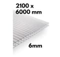 Pikkukuva 4 / 4: Kasvihuoneen moniseinälevy / kirkas polykarbonaatti 2100x6000mm - 6mm, 2kpl.