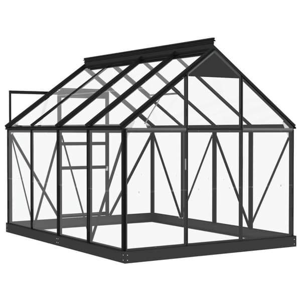 Växthusram antracit 155x103x191 cm aluminium