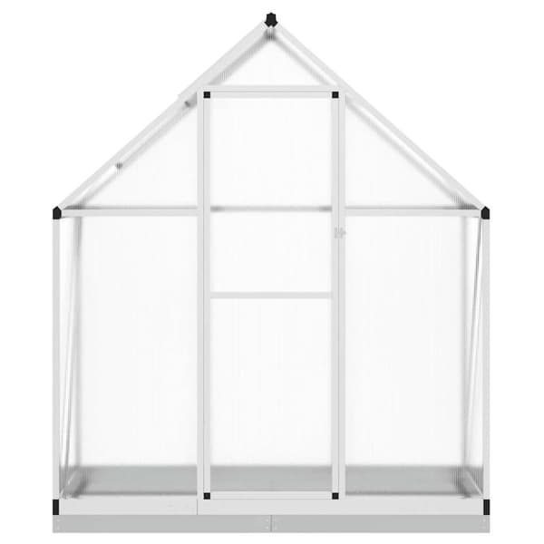 Växthus med ram silver 169x58x202 cm aluminium