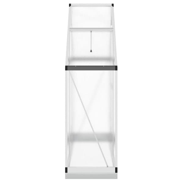 Växthus med ram silver 169x58x202 cm aluminium