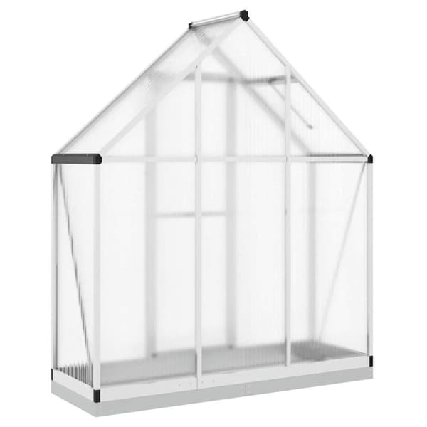Växthus med ram silver 169x58x202 cm aluminium