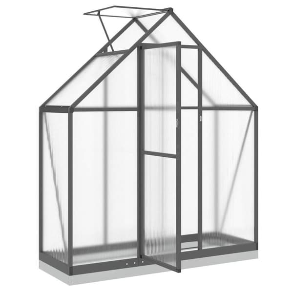 Växthus med ram antracit 169x58x202 cm aluminium