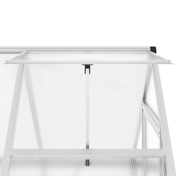 Växthus med ram silver 169x114x202 cm aluminium