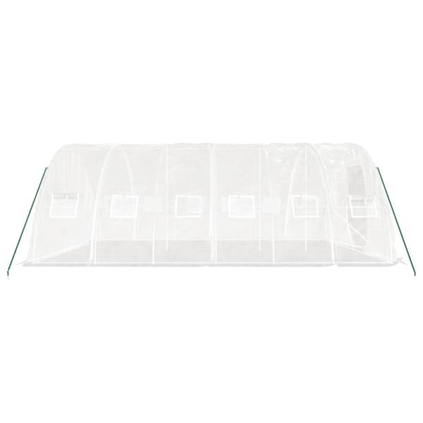 Växthus med stålram vit 30 m² 6x5x2,3 m