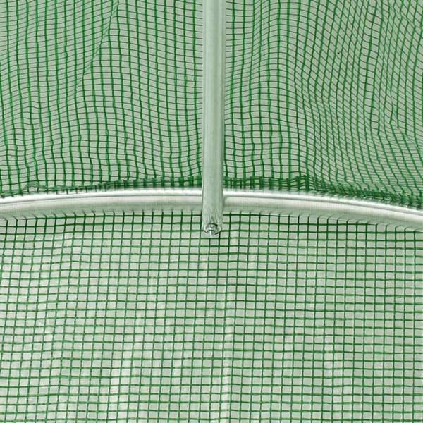 Växthus med stålram grön 24 m² 6x4x2,85 m