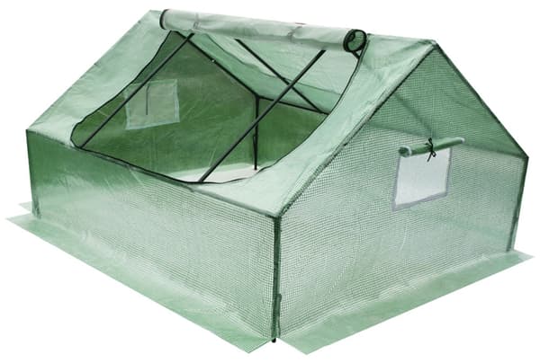 Flora havedrivhus - folietelt, kold ramme med insektnet, store ventilationsvinduer
