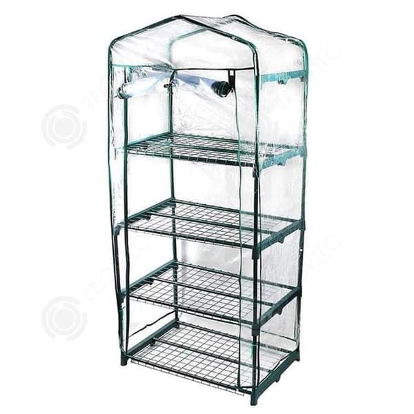 INN Trädgård Växthus 69x49x155cm PVC Fyra lager Växthus Ersättningsskydd Regnskydd Utomhus Växthus Isolerade skjul Grön