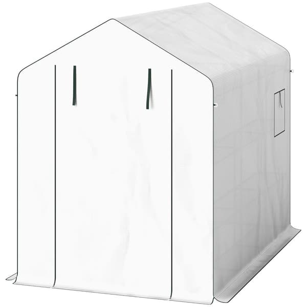 Rootz 3m² Garden Greenhouse - Plant Shelter - Plant Conservatory - UV Resistent - 143 x 215 x 190 cm