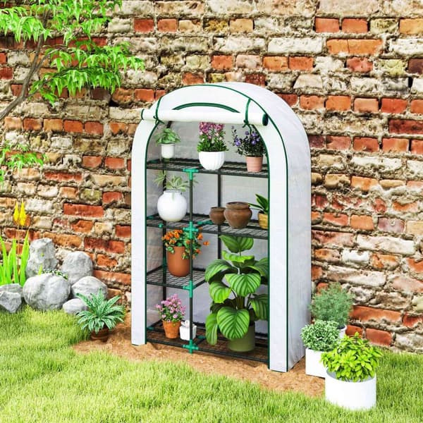 Rootz 4 -trins mini drivhus - bærbart tomathus - Movabel Garden Oasis - UV -beskyttelse - 100 x 45 x 160 cm!