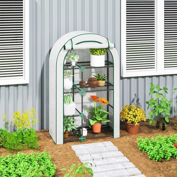 Rootz 4 -stegs mini växthus - Portable Tomato House - Moverble Garden Oasis - UV Protection - 100 x 45 x 160 cm!