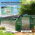 Miniatyrbild 5 av 10: Rootz 6 x 3 x 2 m polytunnel växthus - tomathus - växt tunnel - UV -blockerare - 600 cm x 300 cm x 198 cm