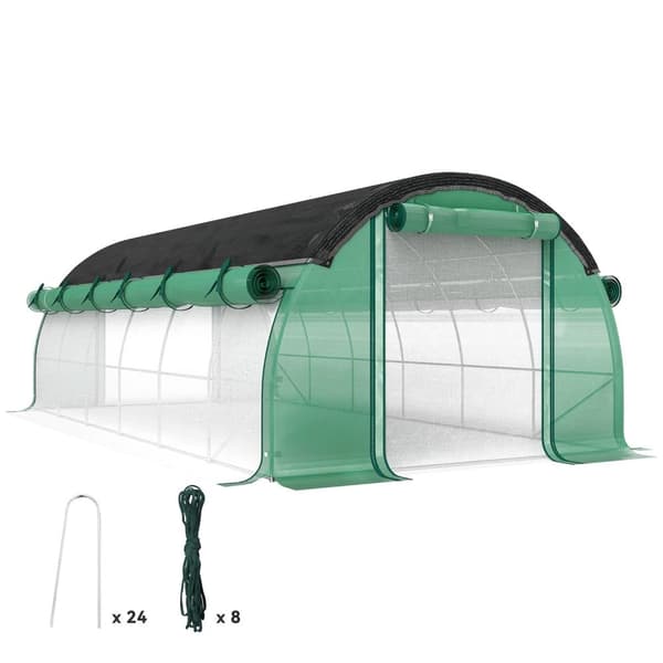 Rootz 6 x 3 x 2 m polytunnel växthus - tomathus - växt tunnel - UV -blockerare - 600 cm x 300 cm x 198 cm