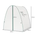 Miniatyrbillede 3 af 11: Rootz Arched Greenhouse - Plante Nursery - Gardening Shelter - Vejrbeskyttelse - 1,8 x 1,8 x 2 m - Hvid