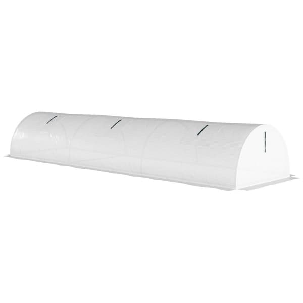 Rootz Folie Greenhouse - Mini Tunnel Greenhouse - UV -resistent plantehelm - Hvid plastfilm - 300 x 80 x 45 cm