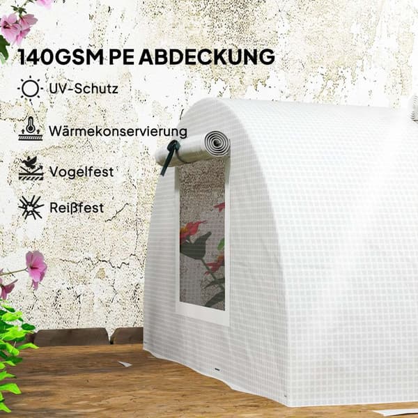 Rootz Folie Greenhouse - Mini Tunnel Greenhouse - UV -resistent plantehylling - Beskytter planter - 200 cm x 80 cm x 45 cm