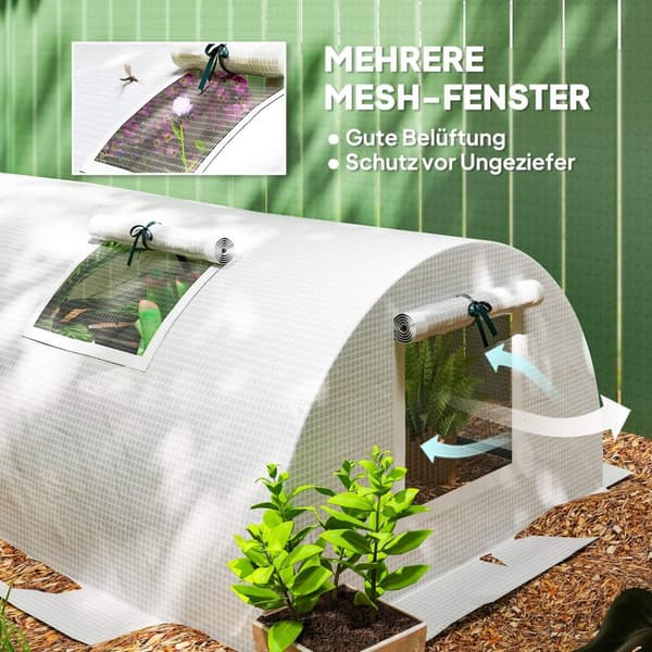 Rootz Folie Greenhouse - Mini Tunnel Greenhouse - UV -resistent plantehylling - Beskytter planter - 200 cm x 80 cm x 45 cm