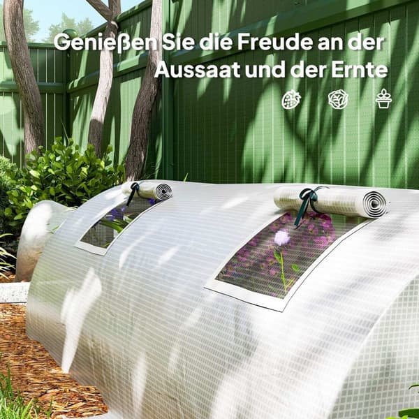 Rootz Folie Greenhouse - Mini Tunnel Greenhouse - UV -resistent plantehylling - Beskytter planter - 200 cm x 80 cm x 45 cm