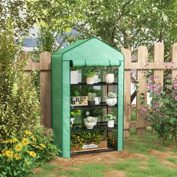 Rootz Garden Greenhouse - Balkonhylde - tomat drivhus - beskytter planter - 90L x 49b x 160H cm