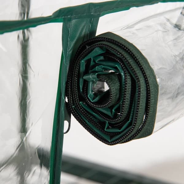 Rootz Garden Greenhouse - Balkon Greenhouse - Bærbart planter - beskytter planter/grøntsager - 69 x 49 x 125 cm - Forstærket PVC, stålramme
