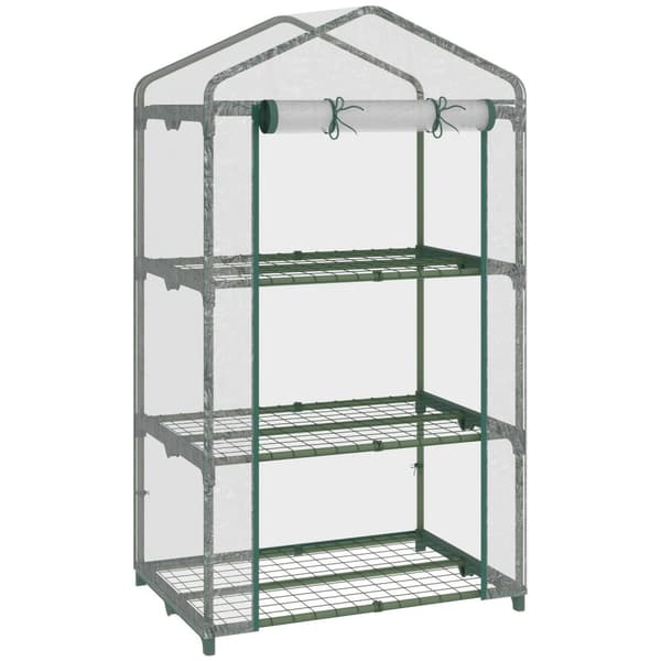Rootz Garden Greenhouse - Balkon Greenhouse - Bærbart planter - beskytter planter/grøntsager - 69 x 49 x 125 cm - Forstærket PVC, stålramme