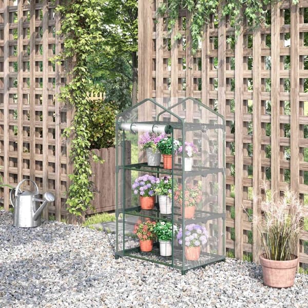 Rootz Garden Greenhouse - Balkon Greenhouse - Bærbart planter - beskytter planter/grøntsager - 69 x 49 x 125 cm - Forstærket PVC, stålramme