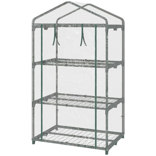 Rootz Garden Greenhouse - Balkon Greenhouse - Bærbart planter - beskytter planter/grøntsager - 69 x 49 x 125 cm - Forstærket PVC, stålramme