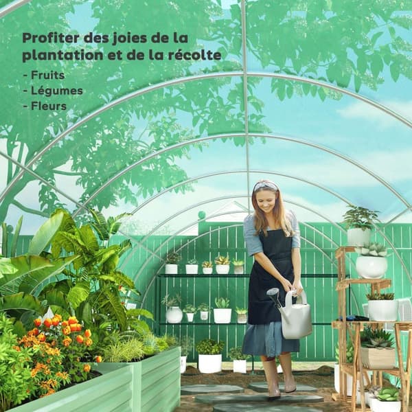 Rootz Garden Tunnel Greenhouse - Plant House - Gardening Shelter - Beskytter planter - 800 cm x 300 cm x 200 cm
