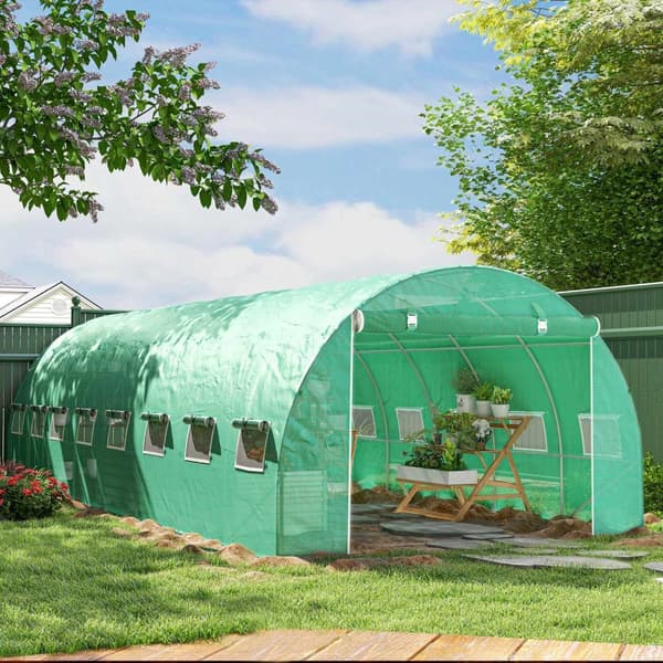 Rootz Garden Tunnel Greenhouse - Plant House - Gardening Shelter - Beskytter planter - 800 cm x 300 cm x 200 cm