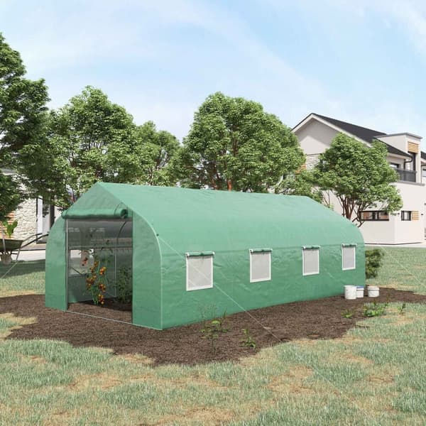 Rootz Garden Tunnel Greenhouse - Plant Shelter - Plant Protector - UV Protection - 595 cm x 300 cm x 210 cm