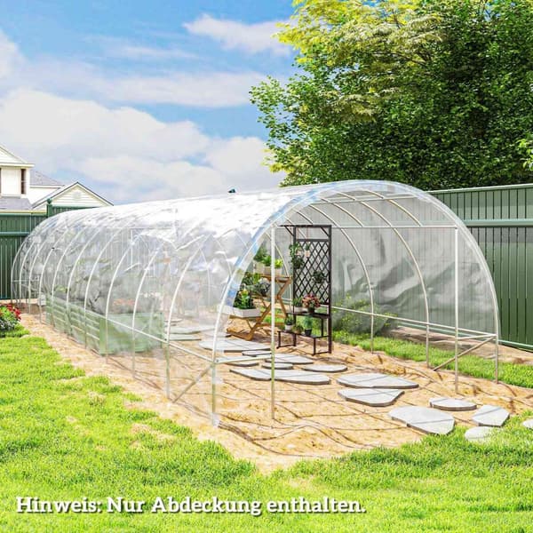 Rootz växthusskydd - plast presenning - växtskydd - UV -resistent, vattentät, väderbeständig - 6 m x 10 m