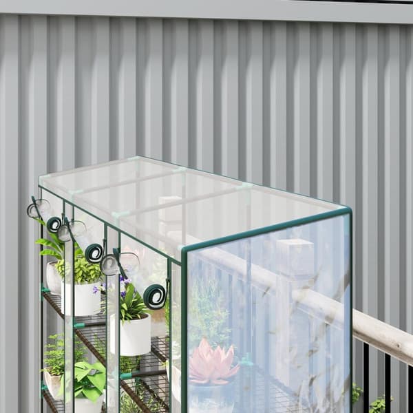 Rootz drivhus - balkon drivhus - mini drivhus - Forbedret plantevækst - 215 x 46 x 151 cm