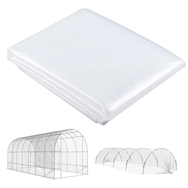 Rootz Greenhouse Cover - Plant Cover - Tarpaulin - UV -resistent & Waterproof - 7M x 8M - Främjar växttillväxt