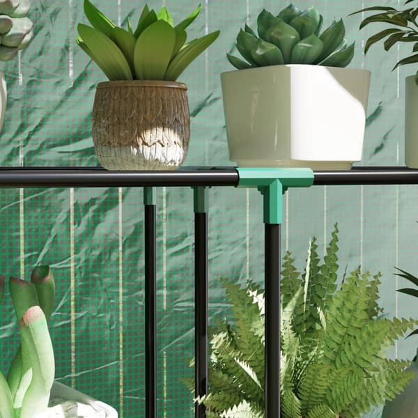 Rootz växthus med 3 -stegshylla - UV -resistent trädgårdshus - Portable Plant Shelter - Protection & Ventilation - 100x40x150 cm