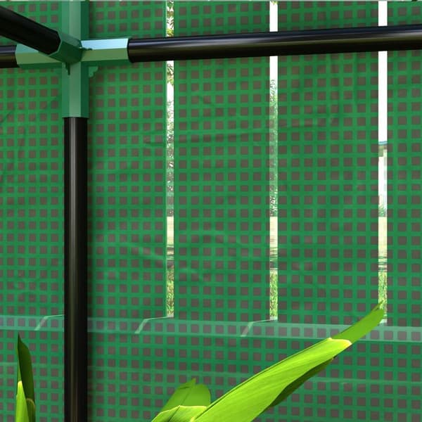 Rootz växthus med 3 -stegshylla - UV -resistent trädgårdshus - Portable Plant Shelter - Protection & Ventilation - 100x40x150 cm