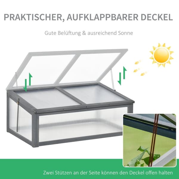 Rootz Mini -Greenhouse - Lille Garden Greenhouse - Plant Shelter - Good Light Permeability - 100L X 65B X 40H cm