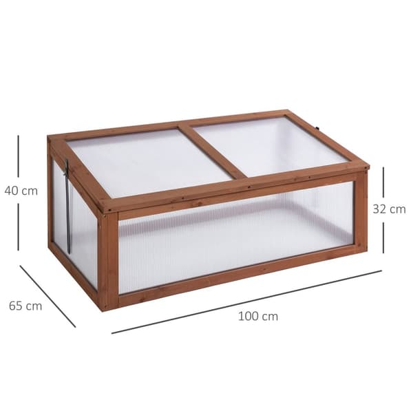 Rootz Mini -Greenhouse - Small Garden Greenhouse - PC Panel Greenhouse - Lyspermeabilitet - 100L x 65b x 40H cm