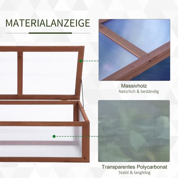 Rootz Mini -Greenhouse - Small Garden Greenhouse - PC Panel Greenhouse - Lyspermeabilitet - 100L x 65b x 40H cm