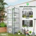 Pikkukuva 6 / 11: Rootz Min -Greenhouse - Kasvien suoja - puutarhan kasvihuone - Paranna kasvua - 69x49x193cm - tukeva teräs ja muovi