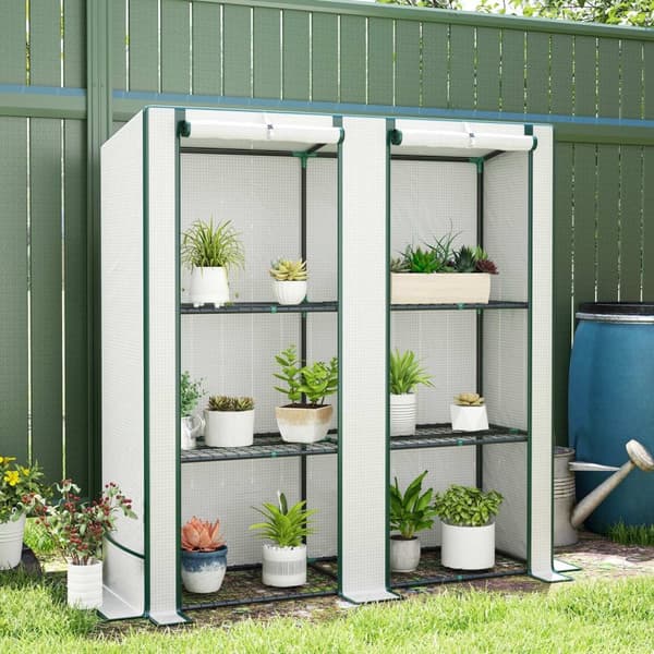 Rootz -mini -Greenhouse - Kasvien suoja - Kannettava kasvihuone - UV -kestävä - 144 x 48 x 152 cm - täydellinen pienille puutarhoille